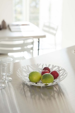 2497 10.2 X 10.2 In. Tower Fruit Bowl - White