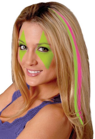 394566 Hair Extension - Neon Pink & Green - Pack Of 24