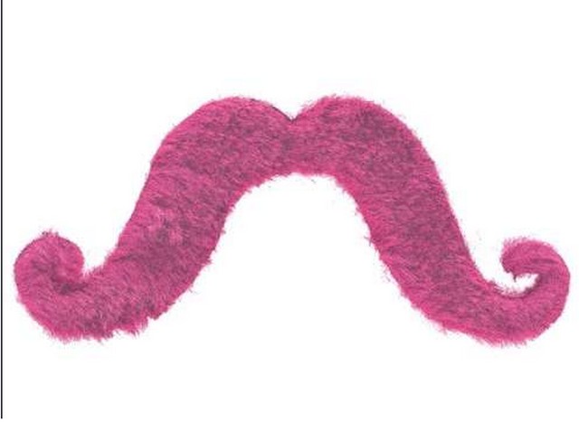 390122.103 Handlebar Moustache - Pink - Pack Of 12