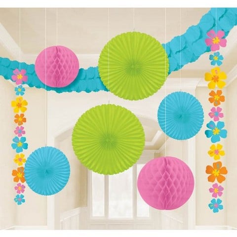 240298 Hibiscus Hanging Decoration Kit - Pack Of 6