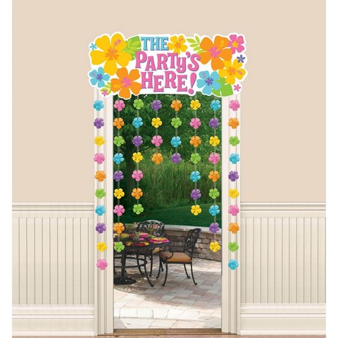 240064 Hibiscus Door Curtain - Pack Of 6