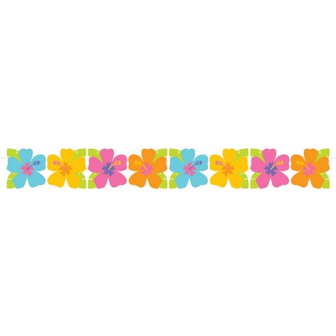 220029 Hibiscus Paper Garland - Pack Of 12