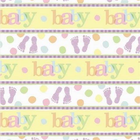 UPC 048419721031 product image for Amscan 230277 Baby Steps Gift Wrap - Pack of 6 | upcitemdb.com