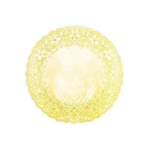 14210.19 Gold Round Paper Doilies - Pack Of 72