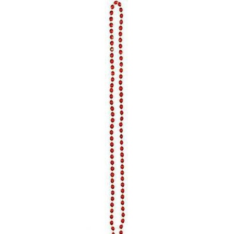 390385.40 Metallic Red Bead Necklace - Pack Of 48
