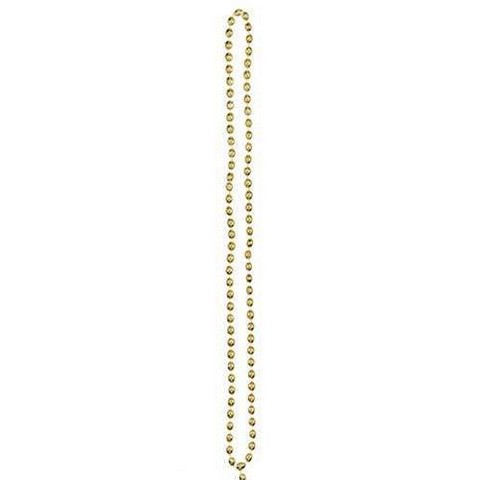 390385.19 Metallic Gold Bead Necklace - Pack Of 48