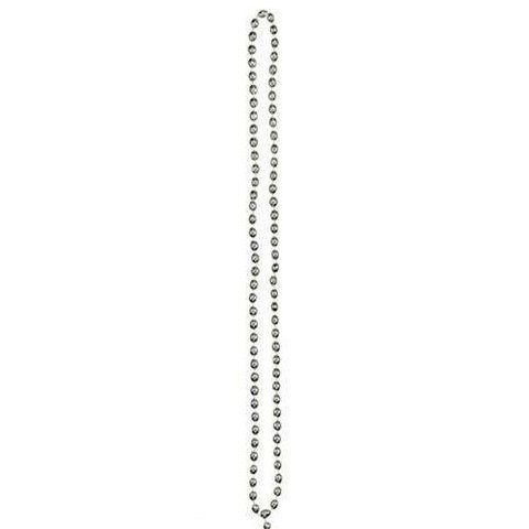 390385.18 Metallic Silver Bead Necklace - Pack Of 48