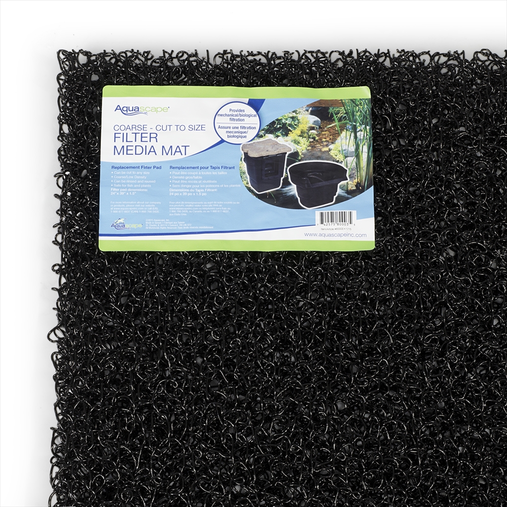 80003 Rigid Plastic Fiber Filter Mat - Low Density, Black
