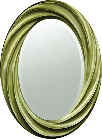 3-0231 Champagne Oval Beauty Mirror