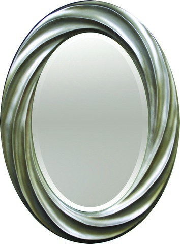 3-0231 Silver Oval Beauty Mirror