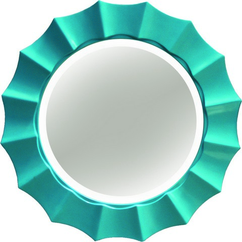 Pu26112 Turquoise Sun Design Mirror