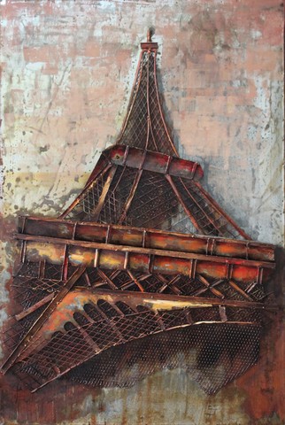 Primo Mixed Media Sculpture - Eiffel Tower 1