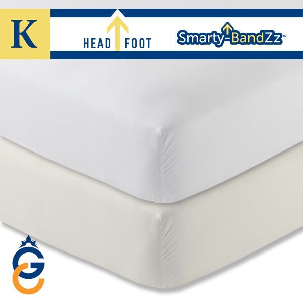 Luxe Fitted Low Profile Bed Sheet, Ivory - Split King - 1 Pair