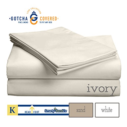 Luxe Bed Sheet Set Low Profile, Ivory - Full Extra Large