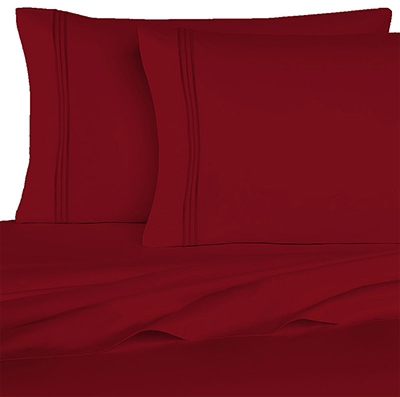 Bedclothes 1800 Series 6 Piece Sheet Set - Maroon - Twin
