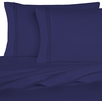 Bedclothes 1800 Series 6 Piece Sheet Set - Navy - Twin