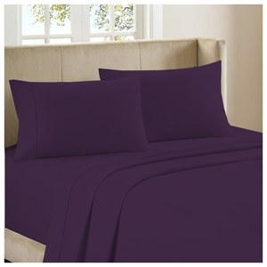 Bedclothes Luxury 4-piece Bamboo Comfort Bedding Sheet Set - Purple - Queen