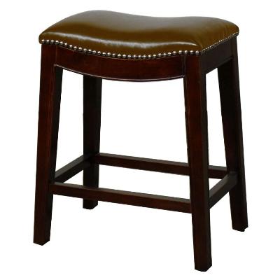 358625b-01 Elmo Bonded Leather Counter Stool, Brown