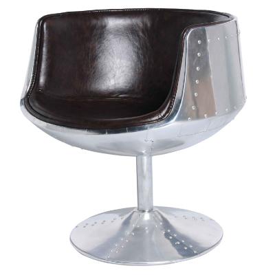 6300002-d2 Conan Pu Chair Aluminum Frame, Distressed Java