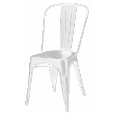 938233-fw Metropolis Metal Side Chair, Frosted White - Set Of 4