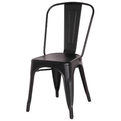 938233-fb Metropolis Metal Side Chair, Frosted Black - Set Of 4