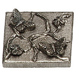 Phdt-2-np Antique Brass Butterfly Tile, 2 X 2 Inch