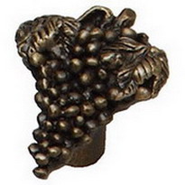 Phdk-40-ag Small Grape Bunch Cabinet Knob, Antique Bronze