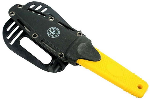 8168 Zombiewar Yellow Boot Hunting Knife with Sheath, 3-9 x 42 in.