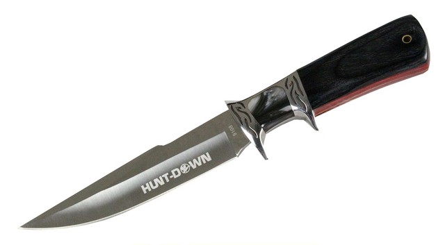 9108 Hunt-down Fixed Blade Knife with Leather Sheath, 10 in.