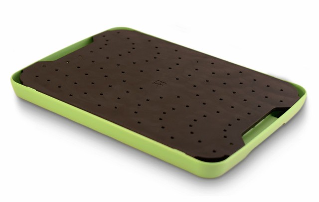 Ecoblk401 Eco Flow Perforated Cutting Board, Black-green