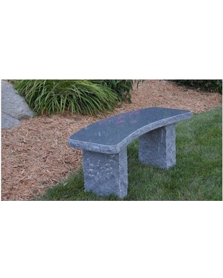 Be-gr-4c Curved Granite Bench, Charcoal