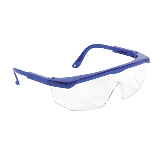 Sglass-adj Protective Safety Glasses With Adjustable Frame Blue