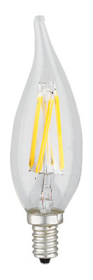 41168-ul Candle Flame Tip Bulb, Full-glass Short-slim, 40 Watt