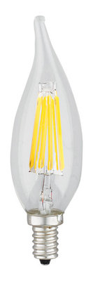55003 Candle Flame Tip 6 Filaments Bulb, Warm White, 55 Watt