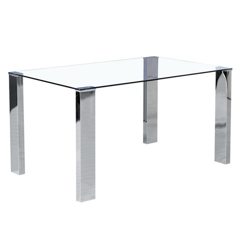 Nspire 201-165 Frankfurt Dining Table, Stainless Steel