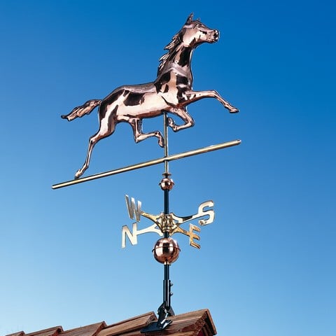 Horse Copper Weathervane - Polished