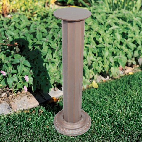 00613 Aluminum Roman Sundial Pedestal - Copper Verdi