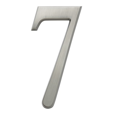 11217 Design-it Number Standard Plaque - Satin Brass, No. 7