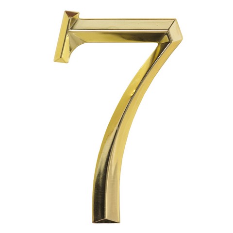 11107 6 In. Classic House Number 7 - Polished Brass