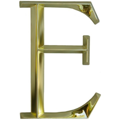 11172 6 In. Classic Letter E - Polished Brass