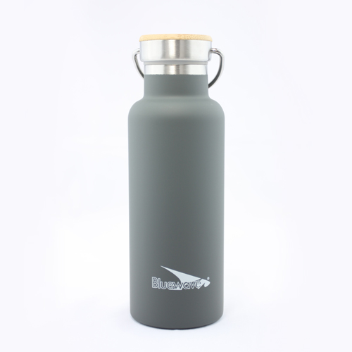 Pkdb50a-grey D2 Double Wall Vacuum Stainless Steel Insulated Sports Bottle, Metal Grey - 17 Oz