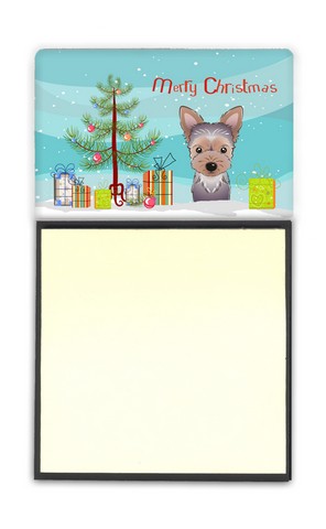 Bb1604sn Christmas Tree & Yorkie Puppy Sticky Note Holder
