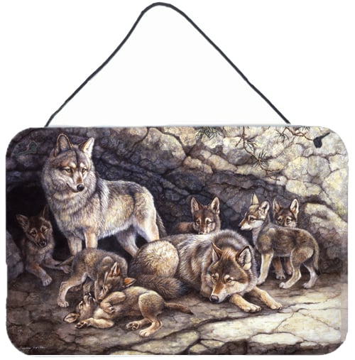 UPC 785578839749 product image for Wolf Wolves by the Den Wall or Door Hanging Prints | upcitemdb.com