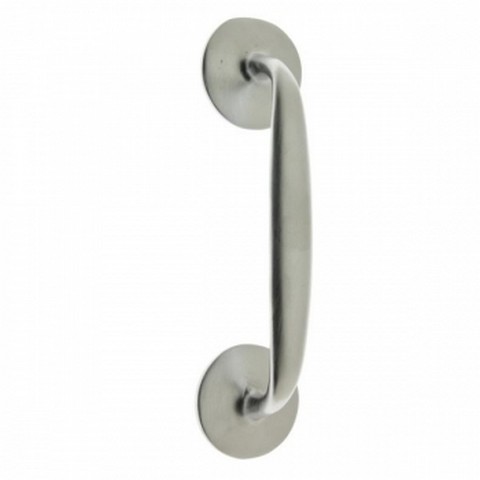 25011-003 Solid Brass 5.05 In. Cc Round Base Door Pull, Polished Brass
