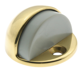 13060-003 Solid Brass Low Profile Dome Door Stop, Polished Brass