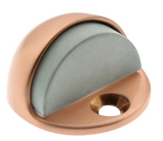 13060-008 Solid Brass Low Profile Dome Door Stop, Bright Copper