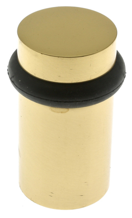 13087-003 Solid Brass High Clearance Flat Top Door Stop, Polished Brass