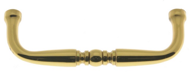 Solid Brass 3.5 In. Cc Colonial Pull, Polished Brass