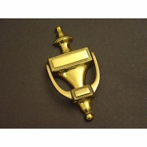 20022-005 Solid Brass Beaded Knocker, Antique Brass