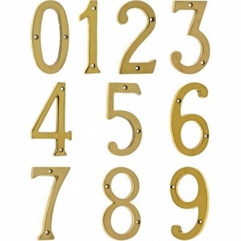 23027-019 Solid Brass House Number 7, Matte Black - 4 In.